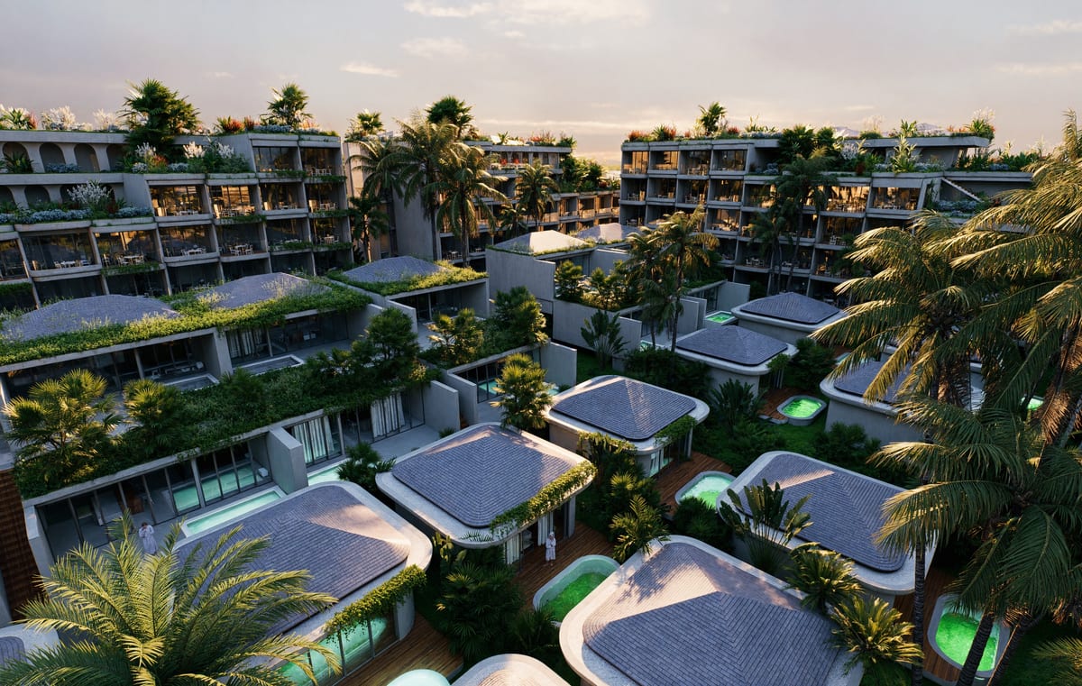 Premium leasehold apartment Complex Nusa Dua exterior view